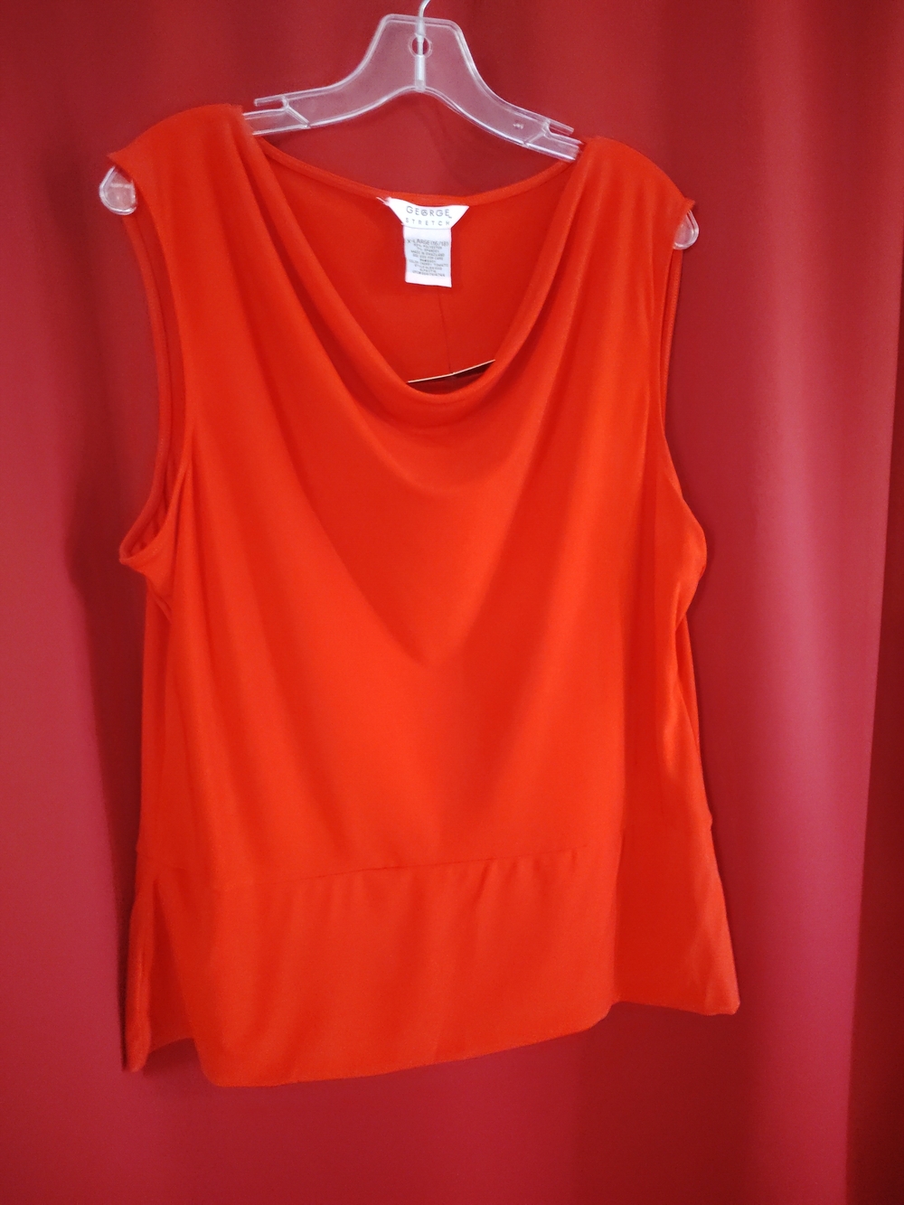 Cowl Neck Sleeveless Camisole — Orange by Composure